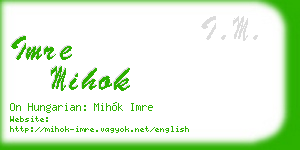 imre mihok business card